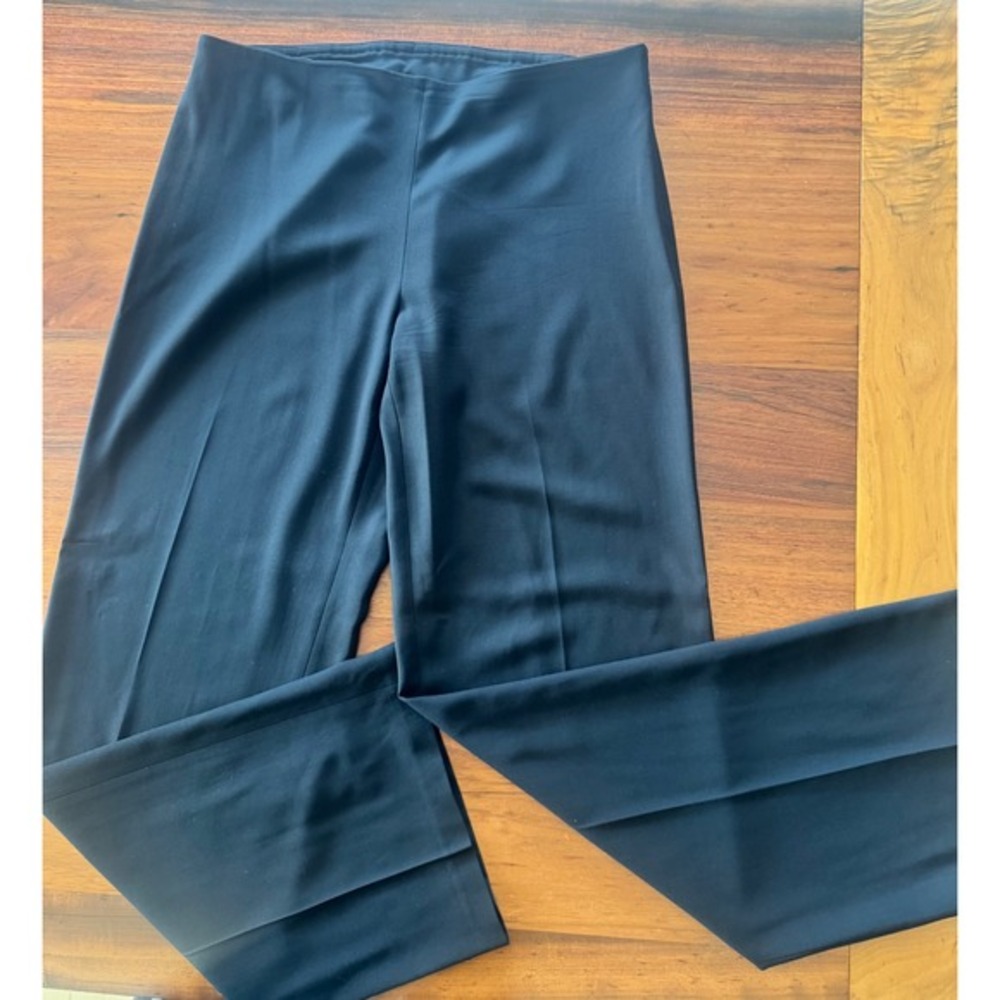 Eileen Fisher Black‎ Stretch Pull-On Pants Women's Size M Travel Career Lux